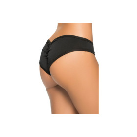 Tanga noir froncé sur les fesses 